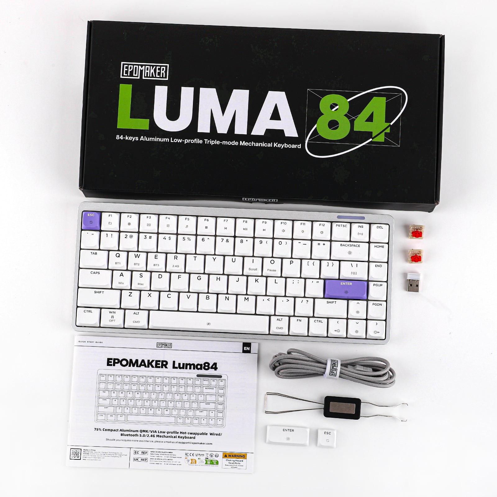 EPOMAKER Luma84 Low-Profile VIA Mechanical Keyboard
