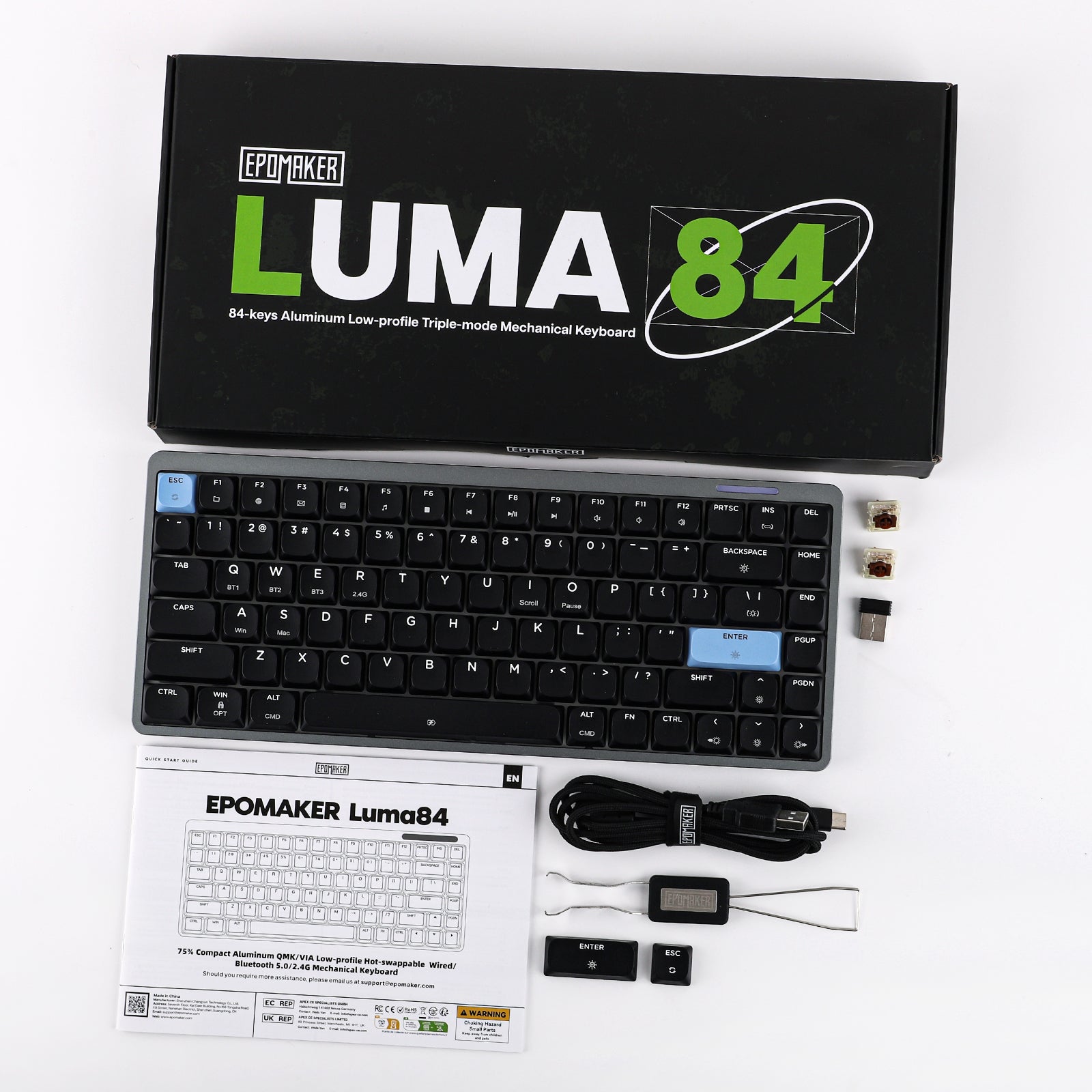 EPOMAKER Luma84 Low-Profile VIA Mechanical Keyboard