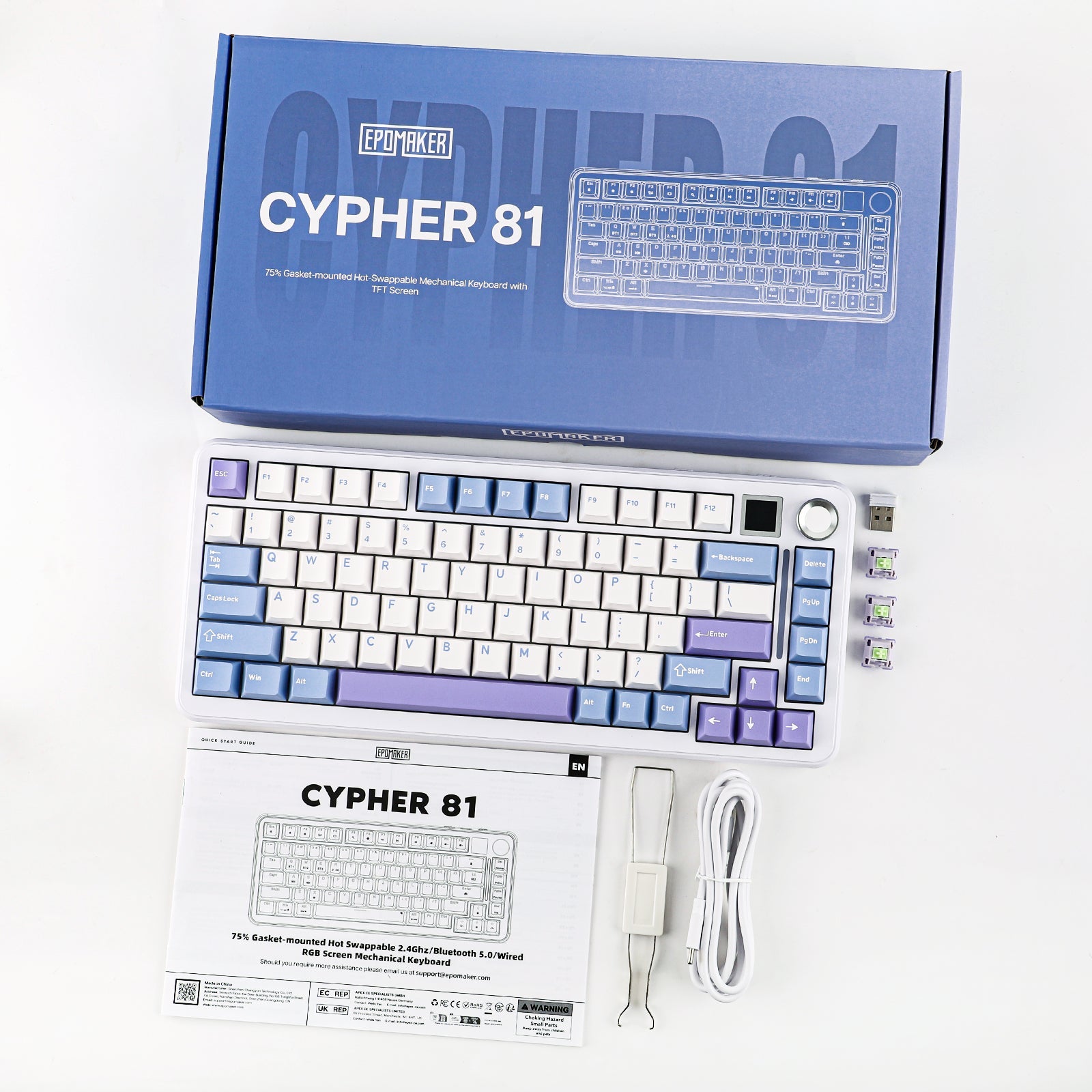 Epomaker Cypher 81 75% Tri-Mode Mechanical keyboard