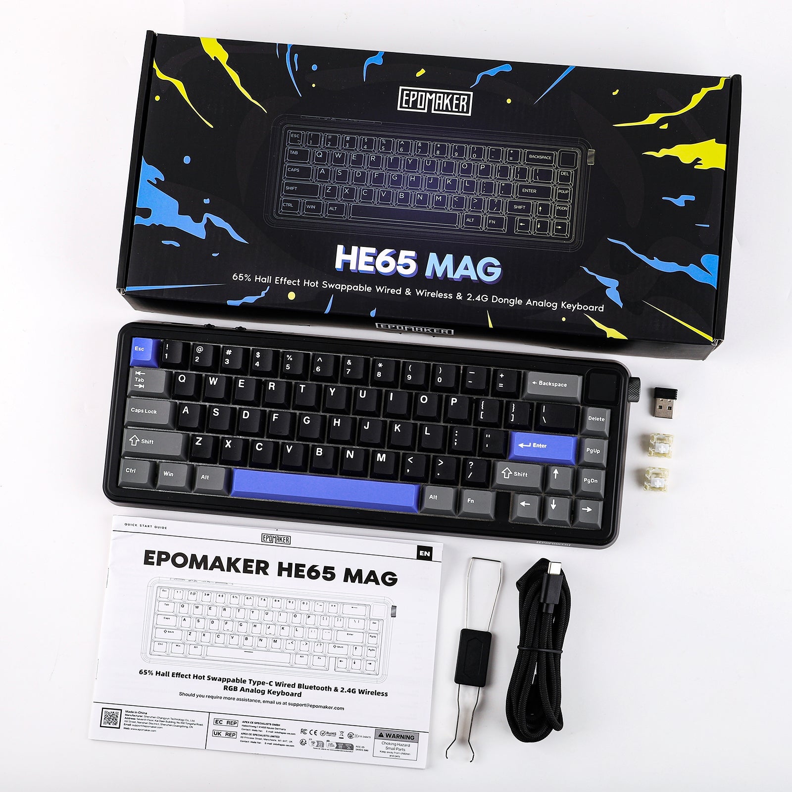 Epomaker HE65 Mag 65% Hall Effect Magnetic Keyboard