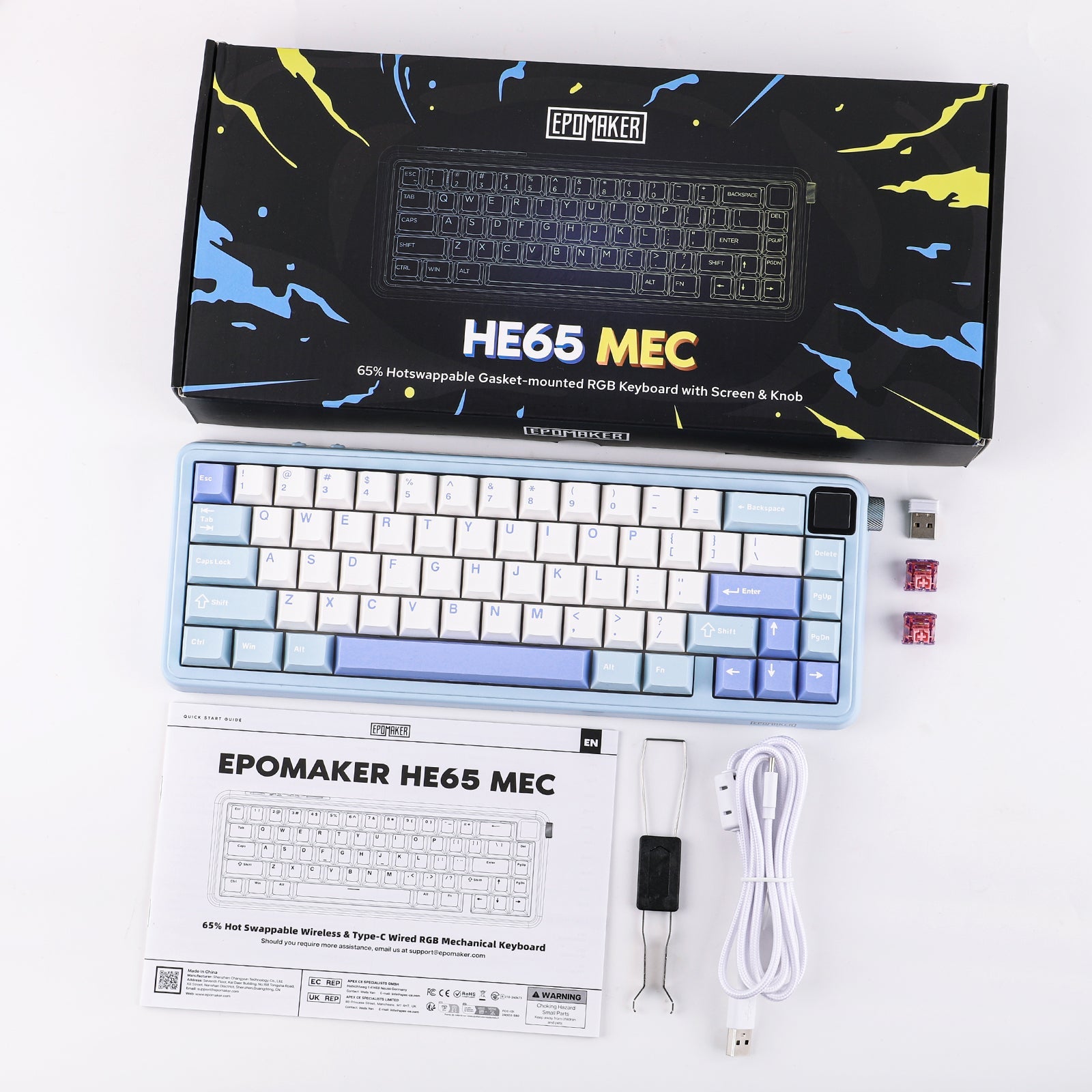 Epomaker HE65 Mec 65% Tri-Mode Mechanical keyboard