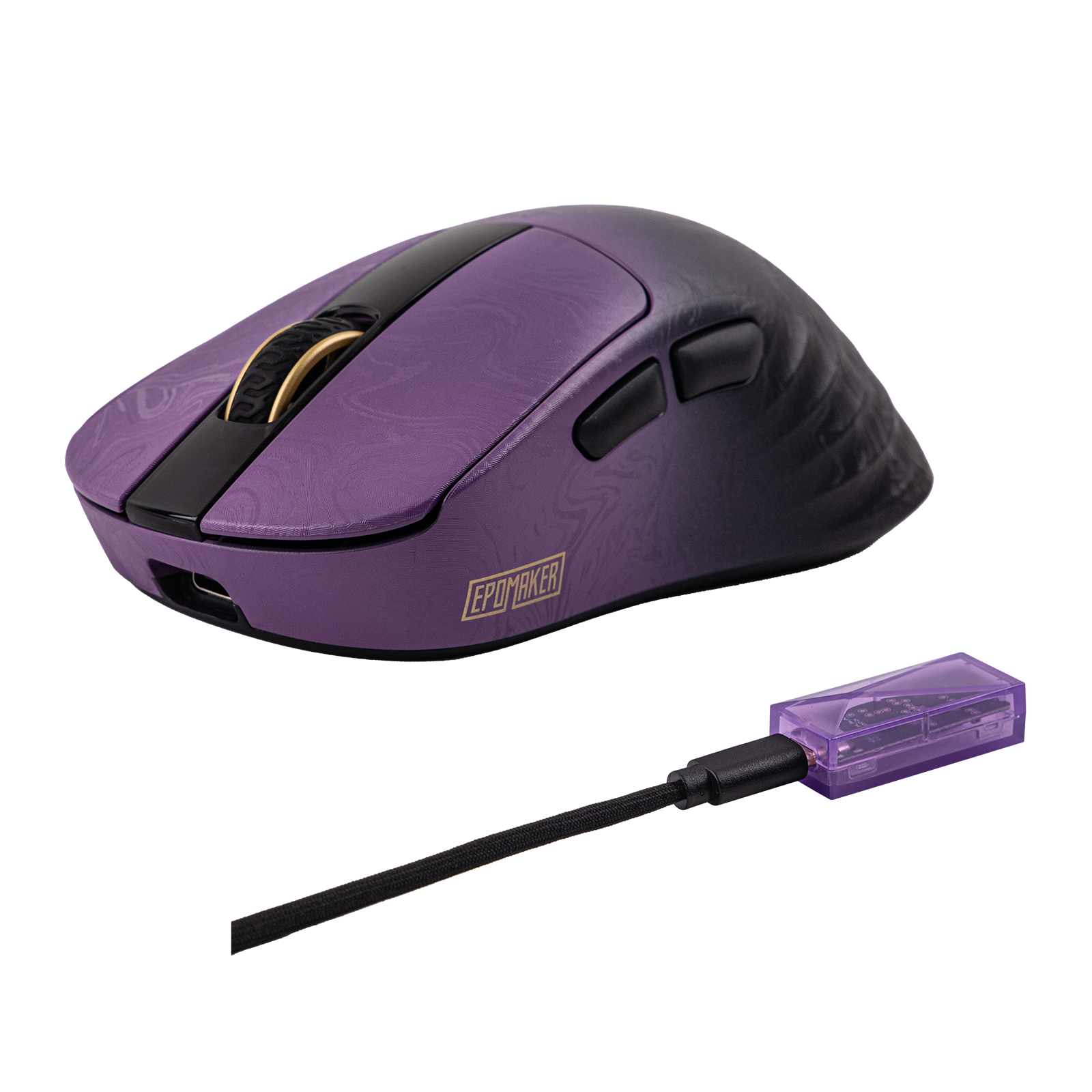epomaker carbonis ゲーミングマウス Black Purple EPOMAKER Carbonis Mouse