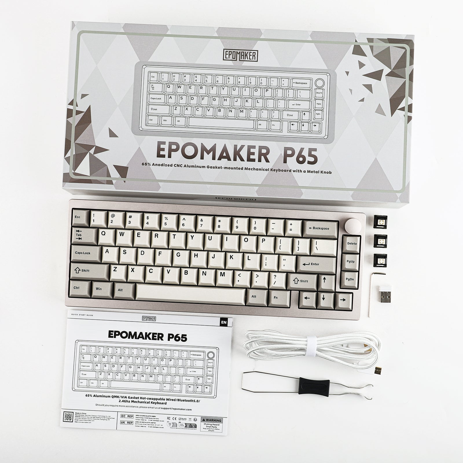 EPOMAKER P65 アルミニウム メカニカルキーボード Amazon.com: EPOMAKER P65 QMK/VIA Wireless Aluminum Gaming
